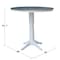 International Concepts Round 36 in Rd Top Ped Table, 12 in Leaf, Bar Ht, White/Heather Gray, 36 W, 48 L, 42.1 in H, Wood K05-36RXT-27B-6B-2 - alternate 3